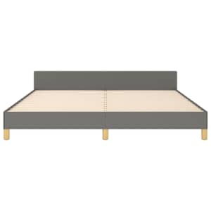 Rám postele bez matrace tmavě šedý 160 x 200 cm textil - obrázek 6
