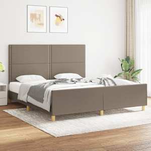Rám postele bez matrace taupe 180 x 200 cm textil - obrázek 1