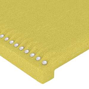 Rám postele bez matrace zelený 200 x 200 cm textil - obrázek 10