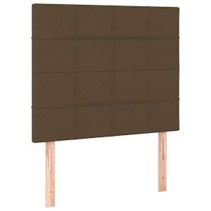 Rám postele bez matrace tmavě hnědá 80 x 200 cm textil - obrázek 9