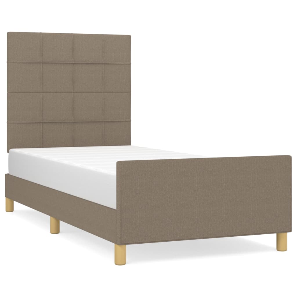 Thumbnail - vidaXL Bettgestell ohne Matratze Taupe 80x200 cm Stoff
