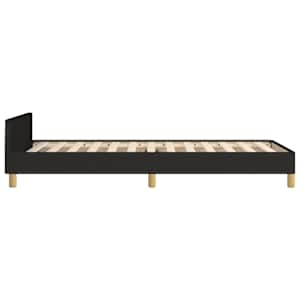 Rám postele bez matrace černý 100 x 200 cm textil - obrázek 7