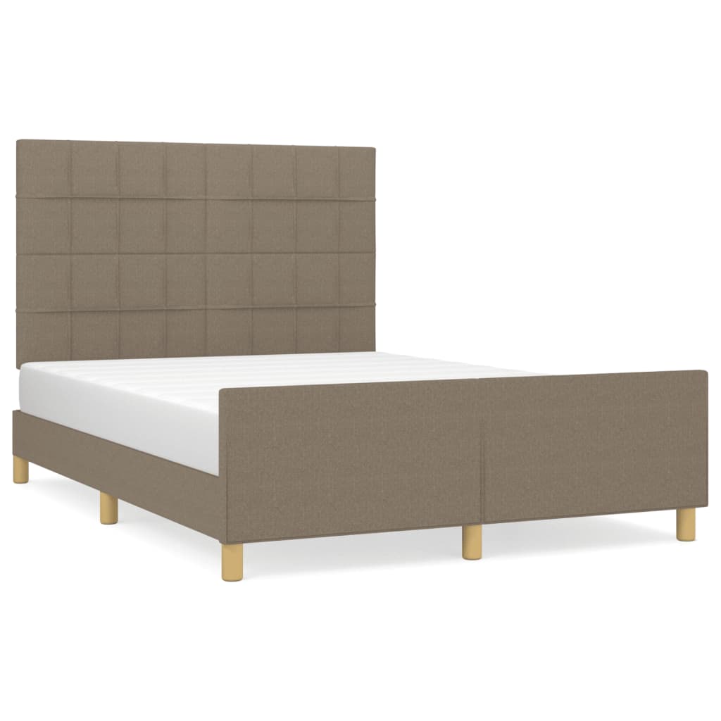 Thumbnail - vidaXL Bettgestell ohne Matratze Taupe 140x190 cm Stoff