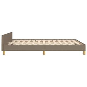 Rám postele bez matrace taupe 140 x 190 cm textil - obrázek 7