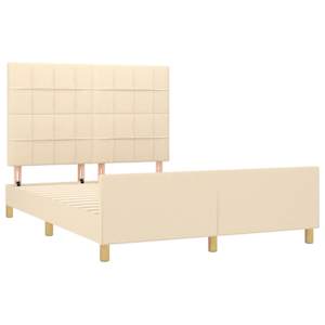 Rám postele bez matrace krémový 140 x 190 cm textil - obrázek 4
