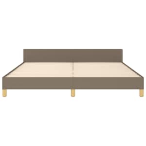 Rám postele bez matrace taupe 160 x 200 cm textil - obrázek 6