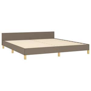 Rám postele bez matrace taupe 180 x 200 cm textil - obrázek 5