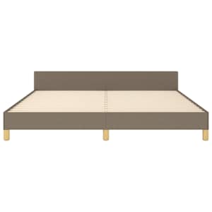 Rám postele bez matrace taupe 180 x 200 cm textil - obrázek 6