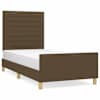 vidaXL voodiraam ilma madratsita Tumepruun 80x200 cm kangas