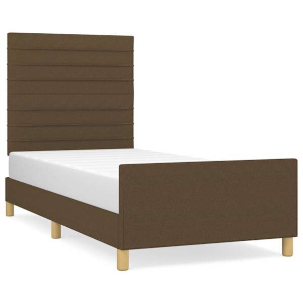vidaXL voodiraam ilma madratsita Tumepruun 80x200 cm kangas