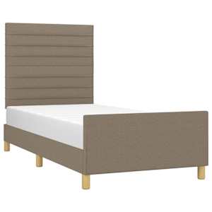 Rám postele bez matrací taupe 80x200 cm textil - obrázek 3