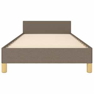 Rám postele bez matrací taupe 90x190 cm textil - obrázek 6