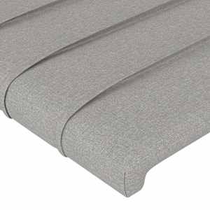 Rám postele bez matrace světle šedá 100 x 200 cm textil - obrázek 10