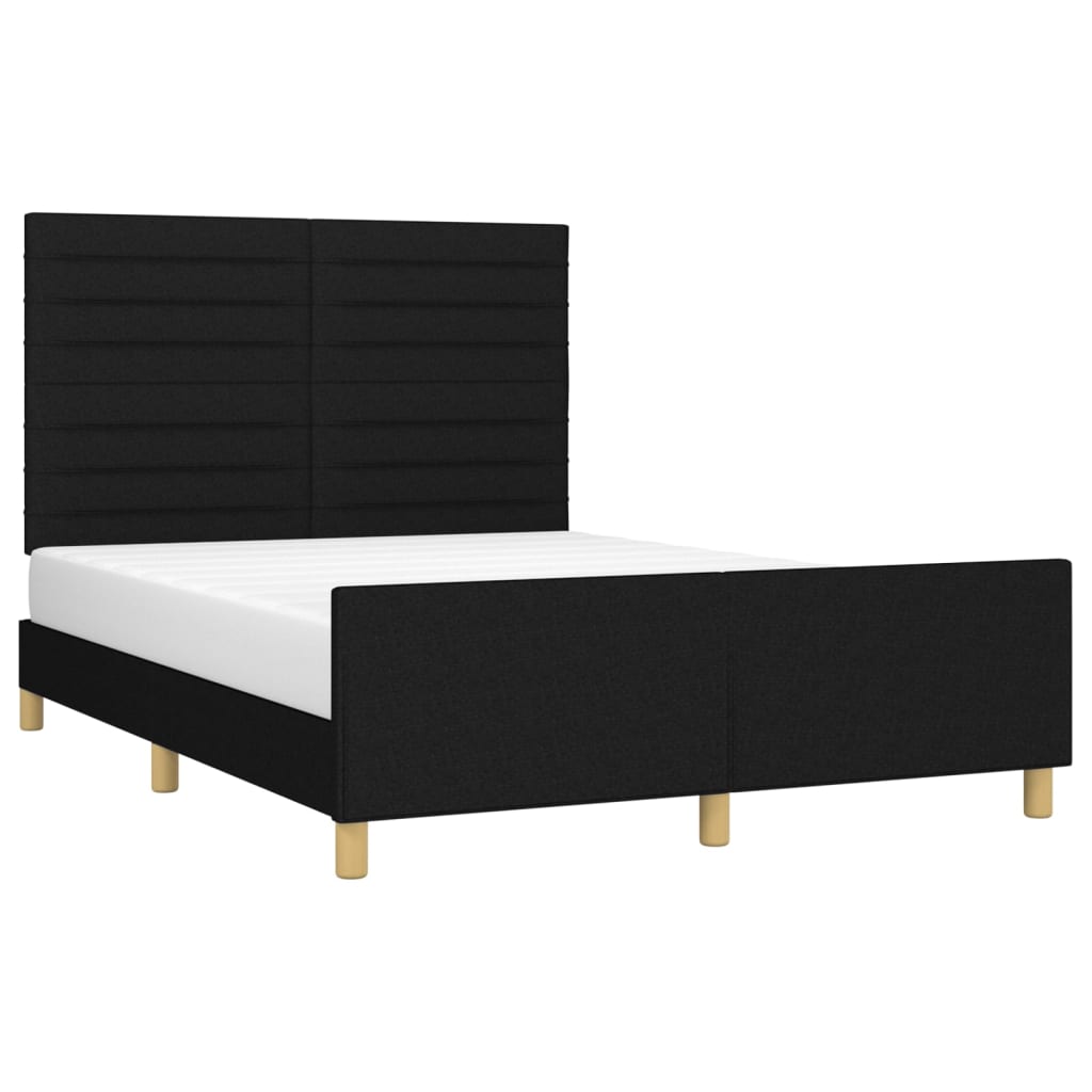 Thumbnail - vidaXL Bettgestell ohne Matratze Schwarz 140x190 cm Stoff