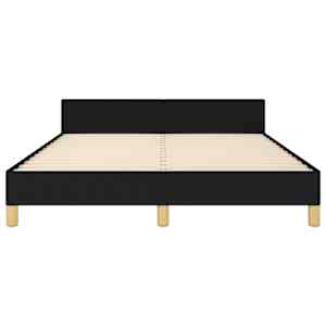 Rám postele bez matrace černý 140 x 190 cm textil - obrázek 6