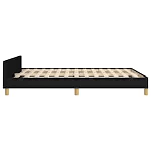 Rám postele bez matrace černý 140 x 190 cm textil - obrázek 7