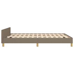 Rám postele bez matrace taupe 140 x 190 cm textil - obrázek 7