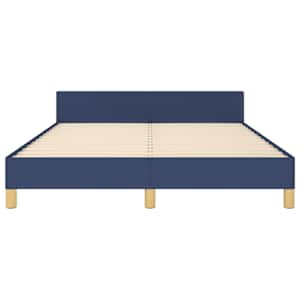 Rám postele bez matrace modrý 140 x 190 cm textil - obrázek 6