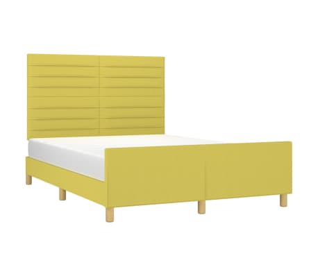 vidaXL Lovos rėmas be čiužinio, žalios spalvos, 140x200cm, audinys