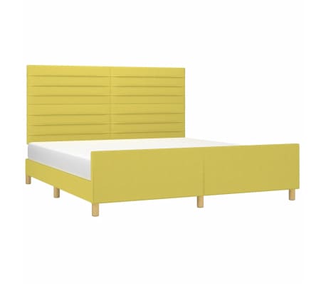 vidaXL Lovos rėmas be čiužinio, žalios spalvos, 160x200cm, audinys