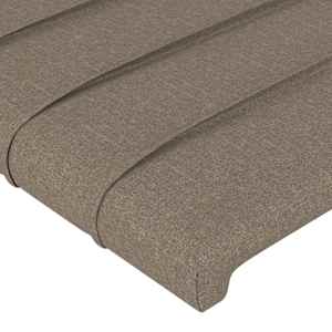Rám postele bez matrace taupe 200 x 200 cm textil - obrázek 10