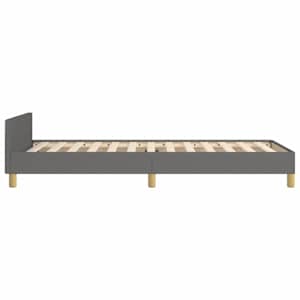 Rám postele bez matrace tmavě šedý 90 x 200 cm textil - obrázek 7