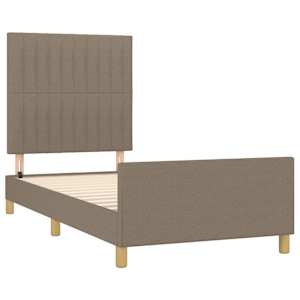 Rám postele bez matrací taupe 90x200 cm textil - obrázek 4