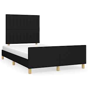Rám postele bez matrace černý 120 x 200 cm textil - obrázek 2