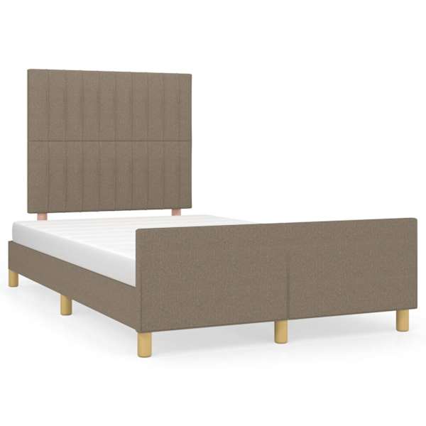 vidaXL Voodiraam ilma Madratsita Taupe 120x200 cm kangas