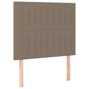 Rám postele bez matrace taupe 120 x 200 cm textil - obrázek 8