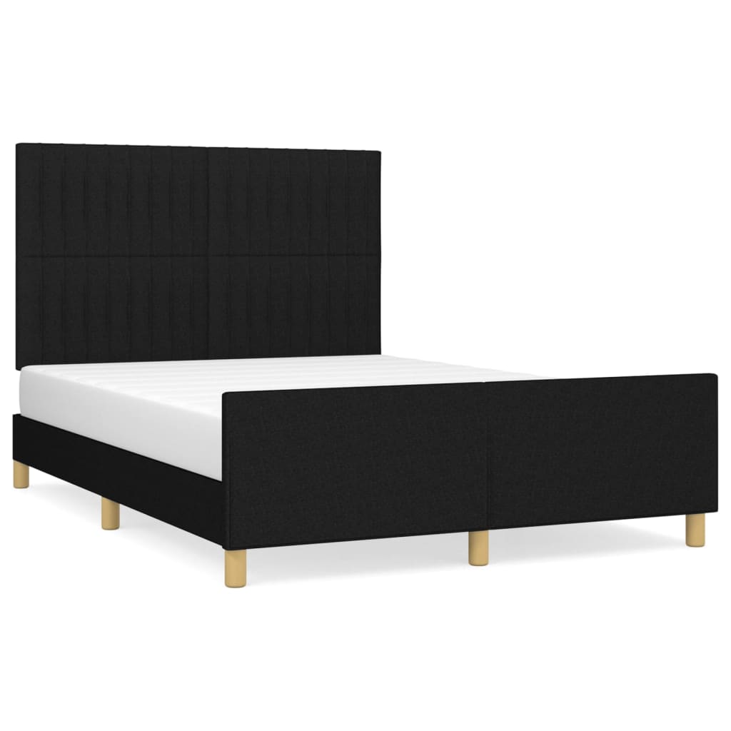 Thumbnail - vidaXL Bettgestell ohne Matratze Schwarz 140x190 cm Stoff