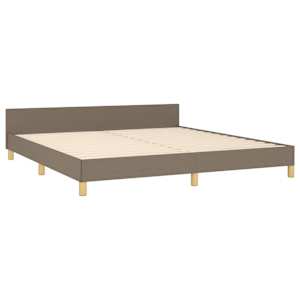 Rám postele bez matrace taupe 180 x 200 cm textil - obrázek 5