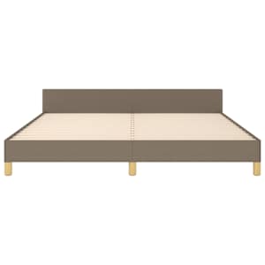 Rám postele bez matrace taupe 180 x 200 cm textil - obrázek 6