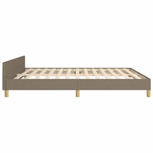 Rám postele bez matrace taupe 180 x 200 cm textil - obrázek 7