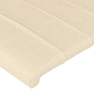 Rám postele bez matrace krémový 180 x 200 cm textil - obrázek 10
