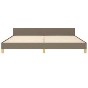 Rám postele bez matrace taupe 200 x 200 cm textil - obrázek 6