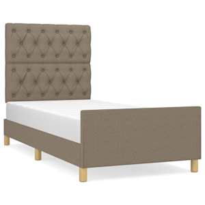 Rám postele bez matrací taupe 80x200 cm textil - obrázek 2
