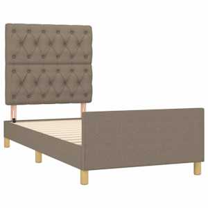 Rám postele bez matrací taupe 80x200 cm textil - obrázek 4