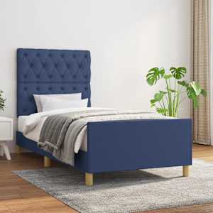 posteljni okvir brez vzmetnice Modra 80x200 cm Tkanina