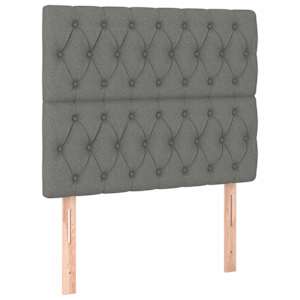 Rám postele bez matrace tmavě šedá 90 x 190 cm textil - obrázek 8