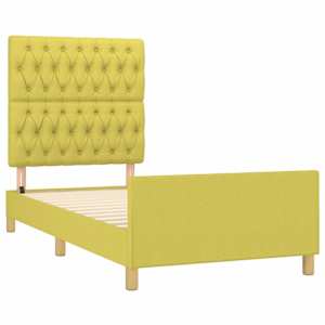 Rám postele s čelem zelený 90x190 cm textil - obrázek 4