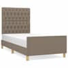 vidaXL Voodiraam ilma Madratsita Taupe 100x200 cm kangas