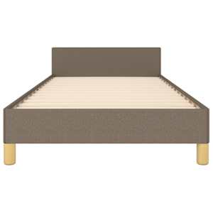Rám postele bez matrace taupe 100 x 200 cm textil - obrázek 6