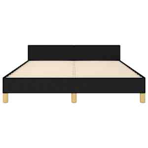 Rám postele bez matrace černý 140 x 190 cm textil - obrázek 6