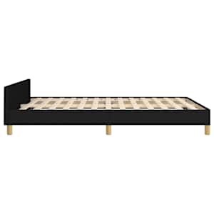 Rám postele bez matrace černý 140 x 190 cm textil - obrázek 7