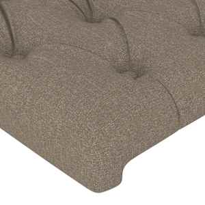 Rám postele bez matrace taupe 160 x 200 cm textil - obrázek 10
