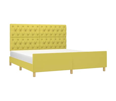 vidaXL Lovos rėmas be čiužinio, žalios spalvos, 160x200cm, audinys