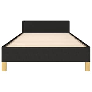 Rám postele s čelem černý 80 x 200 cm textil - obrázek 6