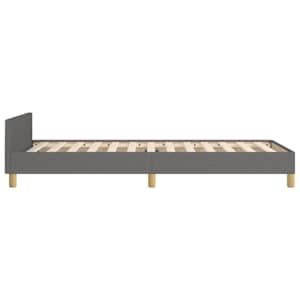 Rám postele s čelem tmavě šedý 90x190 cm textil - obrázek 7