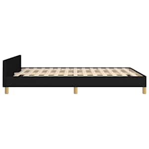 Rám postele bez matrace černý 140 x 190 cm textil - obrázek 7